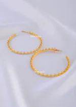 Classic Radiance Statement Hoops (Yellow Gold) EAR002192 - Image 3