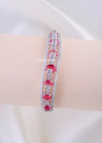 Classic Scarlet Stone Bangle (Silver) BRA002260 - Image 3
