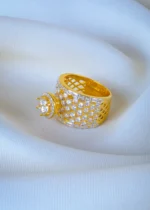 Classic Siolitaire Cocktail Ring (Yellow Gold) RING01234 - Image 2