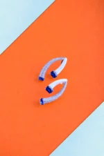 Classy Blue Earrings (Silver) EAR000793