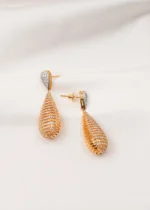 Classy Drop Earrings (Yellow Gold) EAR000692 - Image 2