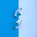 Classy Green Earrings (Silver) EAR000795