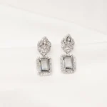Classy Grey Earrings (Silver) EAR000727