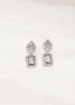 Classy Grey Earrings (Silver) EAR000727