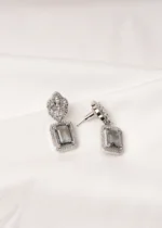 Classy Grey Earrings (Silver) EAR000727 - Image 2