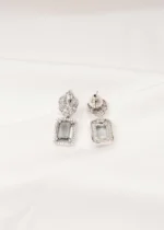 Classy Grey Earrings (Silver) EAR000727 - Image 3