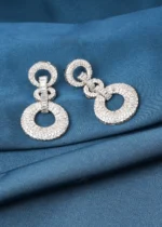 Classy Party Earrings (Silver) EAR000741 - Image 2