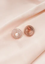 Classy Pearl Stud Earrings (Rose Gold) EAR000682 - Image 3
