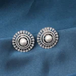 Classy Pearl Stud Earrings (Silver) EAR000712