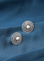 Classy Pearl Stud Earrings (Silver) EAR000712 - Image 3