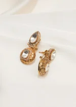 Classy Polki Earrings (Antique Gold) EAR000632 - Image 2