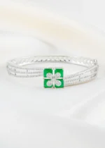 Clover Grace Bracelet (Silver) BRA002703 - Image 2