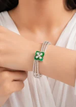 Clover Grace Bracelet (Silver) BRA002703 - Image 4