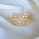 Clutter Setting Cocktail Band Ring (Yellow Gold) RING01219