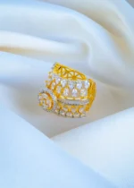 Clutter Setting Cocktail Band Ring (Yellow Gold) RING01219 - Image 2