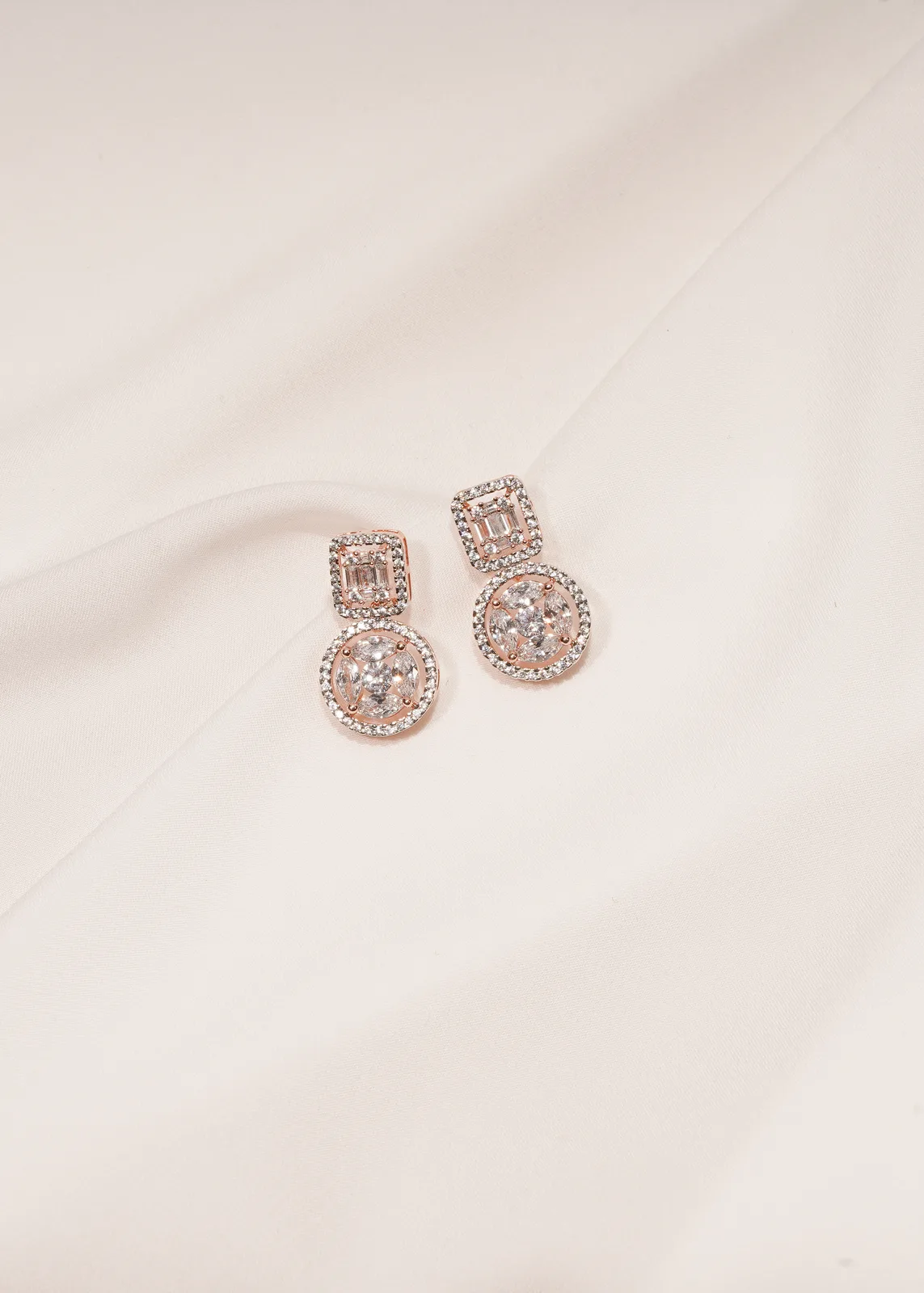 Clutter-Setting-Earrings-Rose-Gold-EAR000474a Clutter Setting Earrings (Rose Gold) EAR000474 - Image 1