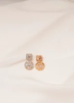 Clutter Setting Earrings (Yellow Gold) EAR000473 - Image 3