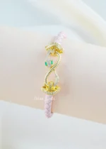 Cobra Charm Pink Bracelet (Yellow Gold) BRA002541 - Image 2