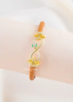Cobra Charm Tan Bracelet (Yellow Gold) BRA002542 - Image 2