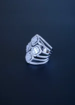 Cocktail Band Ring (Silver) RING01212 - Image 2