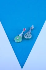 Color Pallette Earrings (Silver) EAR000792 - Image 3