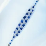 Colorful Pallette Blue Tennis Bracelet (Silver) BRA001131