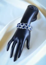 Colorful Pallette Blue Tennis Bracelet (Silver) BRA001131 - Image 2