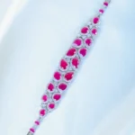 Colorful Pallette Ruby Tennis Bracelet (Silver) BRA001130