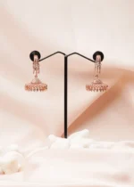 Contemporary Diamond Jhumka (Rose Gold)  EAR000778