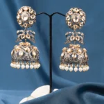 Contemporary Kundan Jhumka (Dual Plating) EAR000630