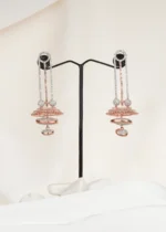 Contemporary Rose Bell Earrings (Rose Gold) EAR000592
