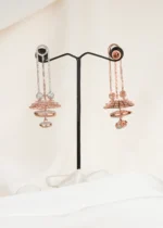 Contemporary Rose Bell Earrings (Rose Gold) EAR000592 - Image 2
