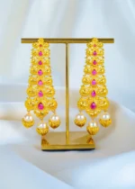 Contemporary Tribal Earrings (Yellow Gold) EAR001422 - Image 2
