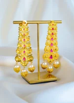 Contemporary Tribal Earrings (Yellow Gold) EAR001422 - Image 4
