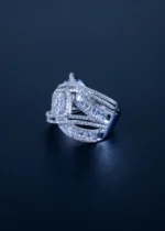 Crossover Bridge Bagguette Ring (Silver) RING01406 - Image 2