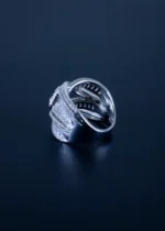 Crossover Bridge Bagguette Ring (Silver) RING01406 - Image 3