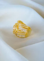 Crossover Bridge Bagguette Ring (Yellow Gold) RING01410 - Image 2