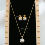 Crown Shine Necklace Set (Yellow Gold) NEC002584