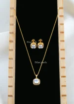 Crown Shine Necklace Set (Yellow Gold) NEC002584