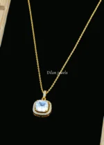 Crown Shine Necklace Set (Yellow Gold) NEC002584 - Image 2