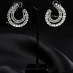 Crystal Arc Hoops (Silver) EAR002555