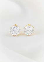 Crystal Bloom Studs (Yellow Gold) EAR002632