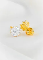 Crystal Bloom Studs (Yellow Gold) EAR002632 - Image 3