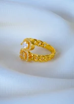 Cuban Ring (Yellow Gold) RING01222 - Image 2