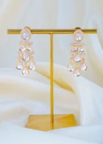 Dangling Polki Earrings (Yellow Gold) EAR001439 - Image 3