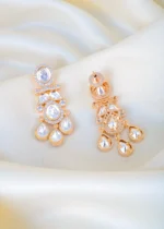 Dangling Polki Earrings (Yellow Gold) EAR001439 - Image 4