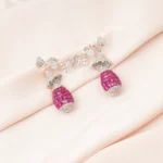 Dangling Rubies (Silver) EAR000753