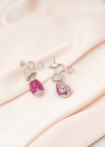 Dangling Rubies (Silver) EAR000753 - Image 3