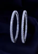 Dazzle Bloom 20-Pointer Bangles (Silver) BAN001965
