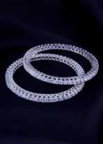 Dazzle Bloom 20-Pointer Bangles (Silver) BAN001965 - Image 3